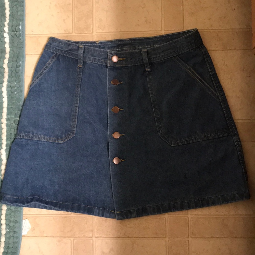 Denim high waisted skirt